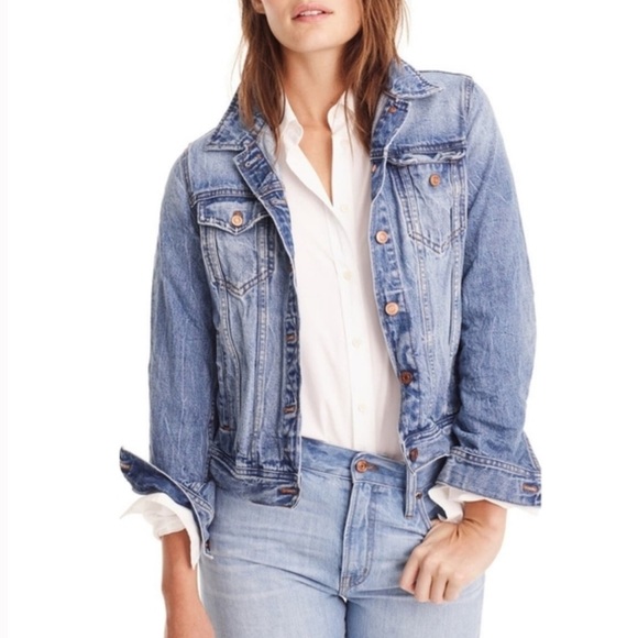 J. Crew Jackets & Blazers - J. CREW Distressed Denim Jacket